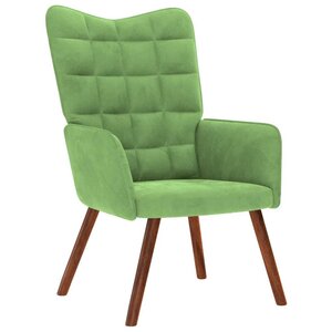 vidaXL Chaise de relaxation Vert clair Velours