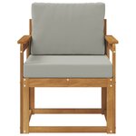 vidaXL Canapé d’extérieur Bois d'acacia massif et polyester