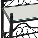vidaXL Tables de chevet 2 Pièces Acier et verre trempé 45x30 5x60 cm Noir