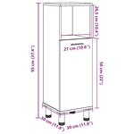 vidaXL Armoire de bain chêne artisanal 30x30x95 cm bois d'ingénierie