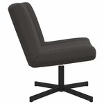 vidaXL Chaise pivotante Gris foncé 63 x 75 x 76 cm Peau de mouton