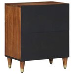 vidaXL Cabinet de chevet avec tiroir marron miel 50 x 33 x 60 cm