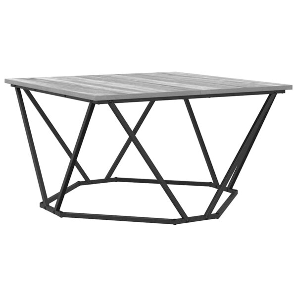 vidaXL Table basse Sonoma gris 80 x 80 x 45 cm