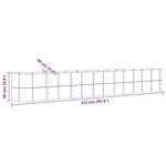 vidaXL Lit surélevé de jardin Acier enduit de poudre 512x80x68 cm gris