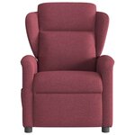 vidaXL Fauteuil inclinable électrique Rouge bordeaux Tissu