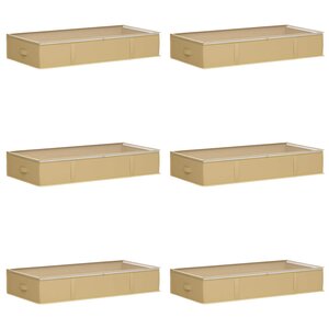 vidaXL Boîte de rangement avec fenêtre transparente 6 pc Tissu intissé