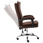 vidaXL Chaise de bureau Marron Tissu