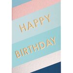 Carte happy birthday lettres dorées - draeger paris