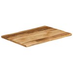 vidaXL Dessus de table bord vivant 80x60x3 8 cm bois de manguier brut