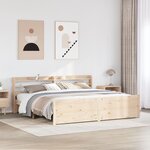 vidaXL Cadre de lit avec tête de lit sans matelas 180x200 cm