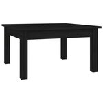 vidaXL Table basse Noir 55x55x30 cm Bois massif de pin