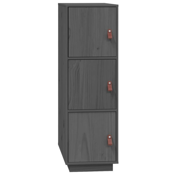 vidaXL Buffet haut Gris 34x40x108 5 cm Bois massif de pin