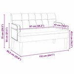 vidaXL Banc Chesterfield Gris foncé 112 x 65.5 x 75 cm Velours