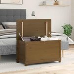 vidaXL Boîte de rangement Marron miel 80x40x45 5 cm Bois massif de pin