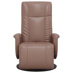 vidaXL Fauteuil inclinable avec repose-pieds marron similicuir