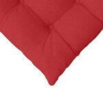 vidaXL Coussins de siège 2 Pièces Rouge 40 x 40 x 6 cm tissu