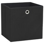 vidaXL Boîte de rangement 10 Pièces Tissu non-tissé 32x32x32 cm Noir