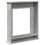 VidaXL Cadre de cheminée gris béton 75x20x87 5 cm bois d'ingénierie