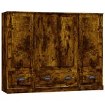 vidaXL Buffets 3 Pièces chêne fumé bois d'ingénierie