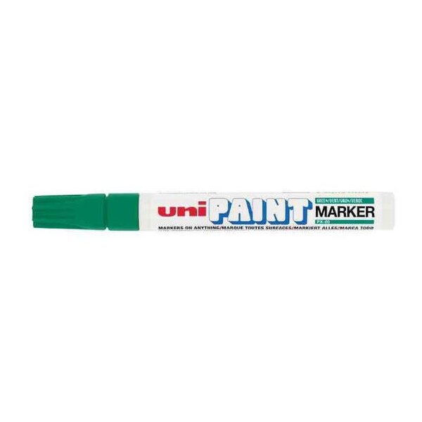 Marqueur Pointe conique moyenne PAINT Marker PX20 2,2 - 2,8mm Vert Foncé x 12 UNI-BALL