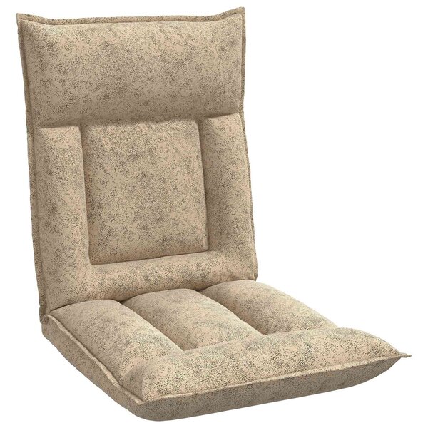 vidaXL Fauteuil de sol ajustable Gris clair Tissu