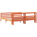 vidaXL Cadre de lit sans matelas cire marron 200x200cm bois pin massif