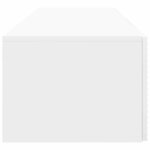 vidaXL Meuble TV mural Montage mural Blanc brillant 98 x 41 x 30 cm