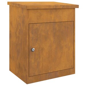 vidaXL Boîte de dépôt de colis Rouillé 47 5 x 38 x 59 cm Acier patiné