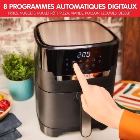 Friteuse a air + grill - moulinex easy fry & grill digit 2-en-1