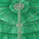 vidaXL Parasol de plage Hawaii Vert 240 cm