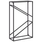 vidaXL Portant de bois chauffage noir 60x25x100 cm