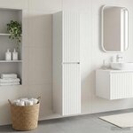 vidaXL Cabinet de Salle de Bain Mural Blanc 33 x 34 5 x 160 cm