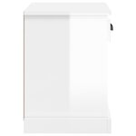 vidaXL Table de chevet blanc brillant 43x36x50 cm