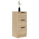 vidaXL Buffets 2 Pièces Chêne Sonoma 30x30x70 cm Bois d'ingénierie