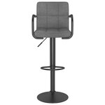 vidaXL Tabouret de bar Gris clair Tissu
