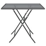 vidaXL Mobilier à dîner de jardin 5 Pièces Maille Métal Anthracite