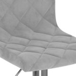vidaXL Tabourets de bar lot de 2 Gris clair Velours