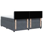 vidaXL Sommier à lattes de lit et matelas Gris foncé 180x200cm Velours