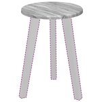 vidaXL Plateau de table Gris Sonoma 30 x 30 x 1 5 cm Bois d'ingénierie