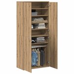 vidaXL Haut de Mobilier avec étagère chêne artisanal 80 x 39 x 178 cm