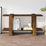 vidaXL Bibliothèque Chêne fumé 100x30x51 cm Bois d'ingénierie
