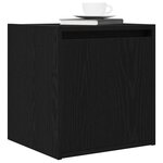 vidaXL Table de chevet murale noir 38x34x40 cm