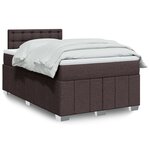vidaXL Sommier à lattes de lit avec matelas Marron foncé 120x200 cm