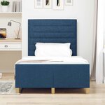 vidaXL Cadre de lit avec tête de lit Bleu 120 x 200 cm tissu