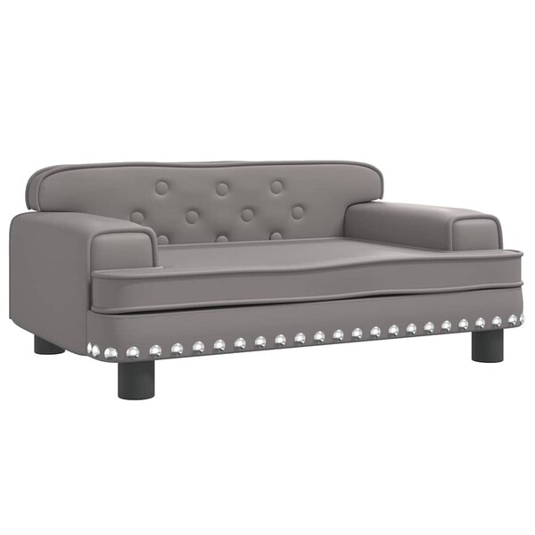 vidaXL Canapé pour enfants gris 70x45x30 cm similicuir