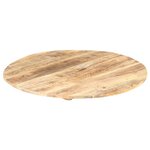 vidaXL Dessus de table Bois de manguier solide Rond 15-16 mm 50 cm