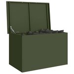 vidaXL Boîte de Rangement Extérieure Vert olive 80 x 50 5 x 50 cm