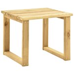 Vidaxl chaise longue de jardin avec table et coussin pin imprégné