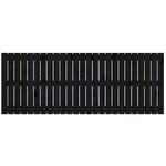 vidaXL Tête de lit murale Noir 159 5x3x60 cm Bois massif de pin