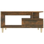 vidaXL Table basse Chêne fumé 90x49x45 cm Bois d'ingénierie
